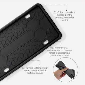 Covoraș din silicon pentru plăcuța de înmatriculare, dreptunghiular; compatibil cu General Motors; marca Tai mei