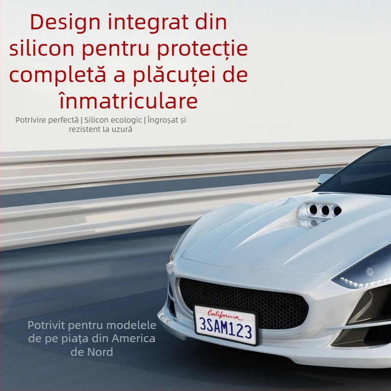 Covoraș din silicon pentru plăcuța de înmatriculare, dreptunghiular; compatibil cu General Motors; marca Tai mei