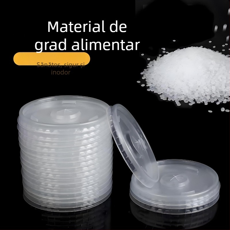 Capac rotund de bol, PP transparent, etanș, cu găuri de ventilație, poate fi încălzit