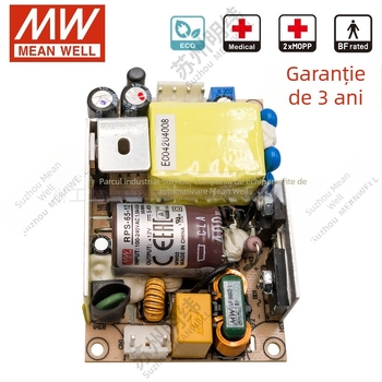 Mean Well RPS65W bare-board sursă de alimentare cu comutare, ieșiri 12V/15V/24V, CE certificat