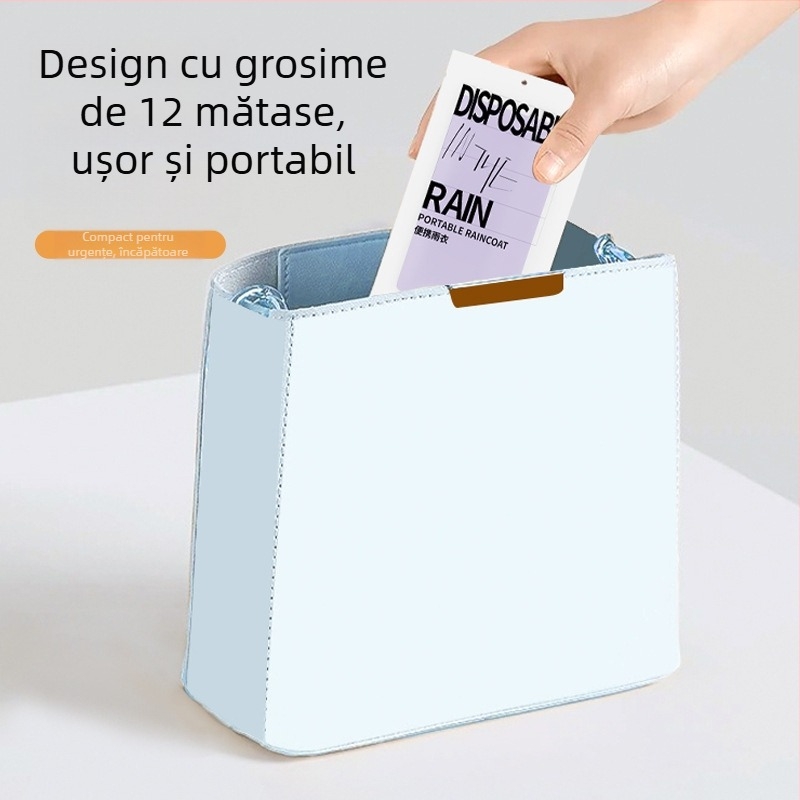 Pelerină de ploaie PEVA de unică folosință pentru adulți, grosime normală, stil desen animat