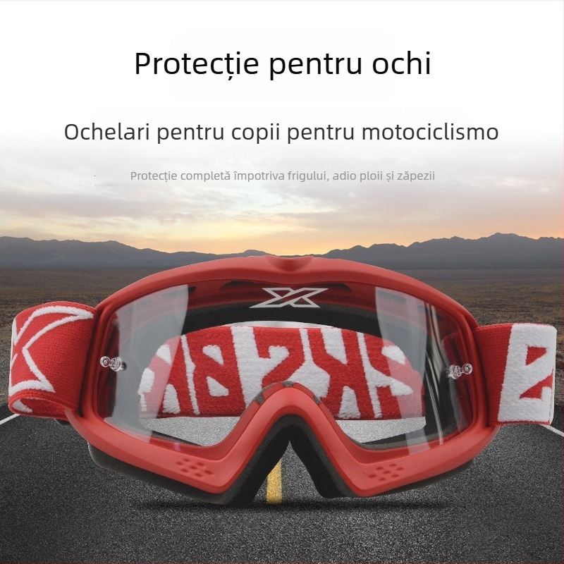 Ochelari de off-road pentru copii – lentile înlocuibile, model 8060EKS, lentile PC, dioptrie 0