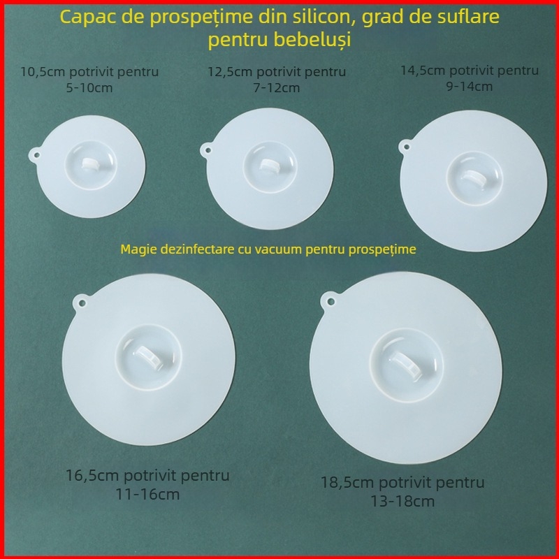 Capac din silicon pentru cană cu aspirație – calitate alimentară, standard european, protecție împotriva prafului, capac pentru ceașcă din sticlă, ceai, bol