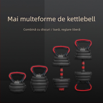 Mâner pentru kettlebell cu lungime de bază reglabilă – EVA material, mâner universal pentru gantere cu plăci, model XX833403507297
