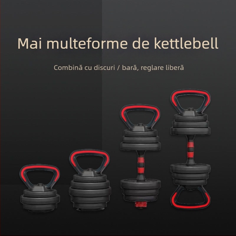Mâner pentru kettlebell cu lungime de bază reglabilă – EVA material, mâner universal pentru gantere cu plăci, model XX833403507297