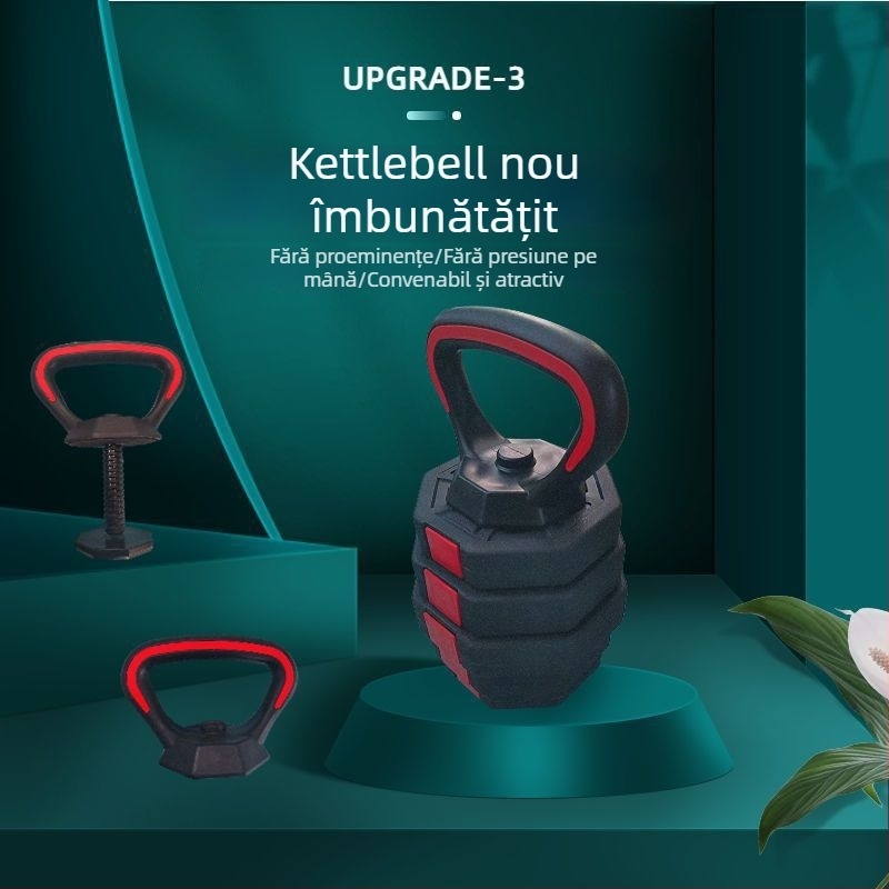 Mâner pentru kettlebell cu lungime de bază reglabilă – EVA material, mâner universal pentru gantere cu plăci, model XX833403507297