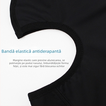 Mască de ciclism din Ice Silk, absorbția transpirației, găuri pentru ochelari, căptușeală pentru cască de motocicletă, protecție UV exterior