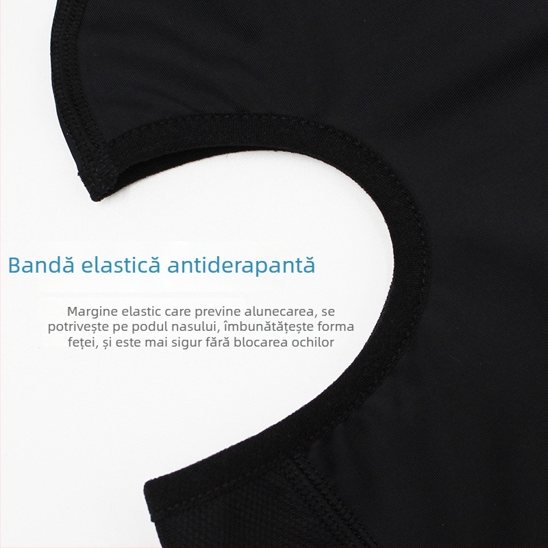 Mască de ciclism din Ice Silk, absorbția transpirației, găuri pentru ochelari, căptușeală pentru cască de motocicletă, protecție UV exterior