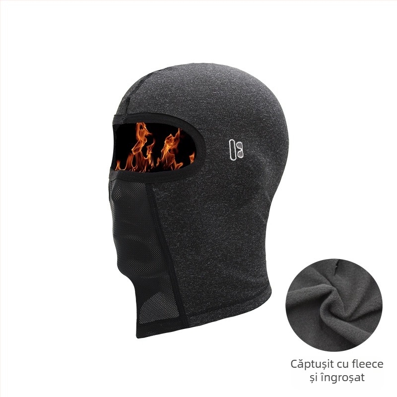 Mască de ciclism din Ice Silk, absorbția transpirației, găuri pentru ochelari, căptușeală pentru cască de motocicletă, protecție UV exterior