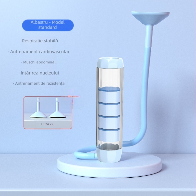 Dispozitiv portabil pentru exerciții abdominale cu corset respirabil – Model Normal / Rabbit, Material: Mouth-blown PP + Silicone Straw + Main Body AS, Cod produs: 20250805