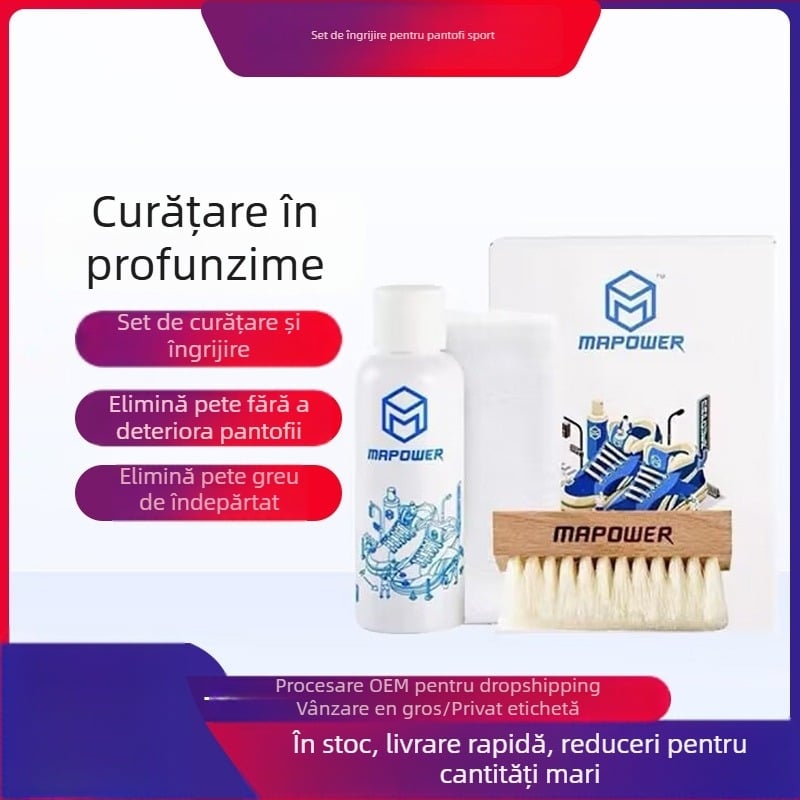 Perie pentru pantofi – impermeabilă, set de curățare pentru sneaker, Shoe Slave