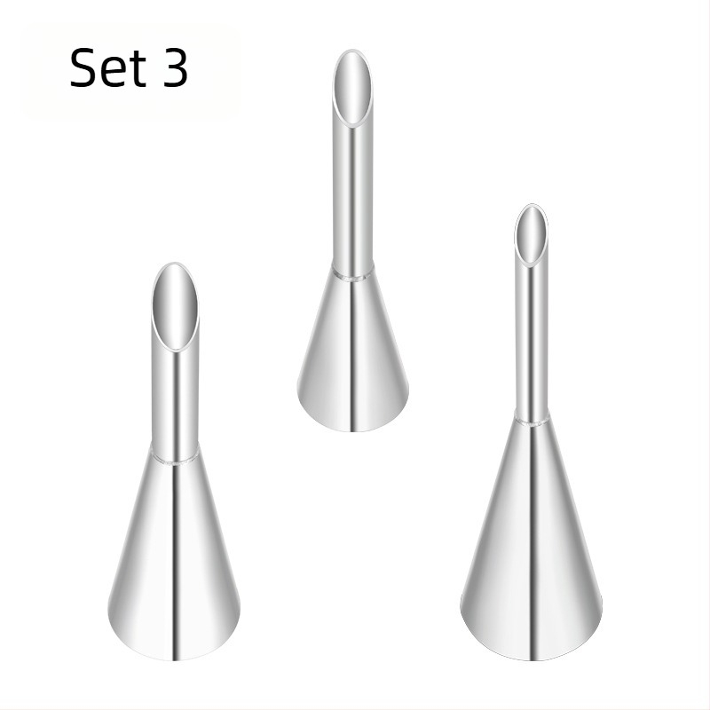 Set de duze pentru decorare din oțel inoxidabil, pentru decorare cu cremă și cofetărie, ambalat într-o pungă OPP, stil modern minimalist.