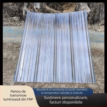 Panou de iluminat din FRP transparent, cu profil de țiglă de creastă, anticoroziv și ignifug