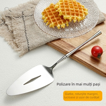 Lopată triunghiulară pentru tort, oțel inoxidabil 304, polisare Hemp Wheel, stil modern minimalist, culoare solidă