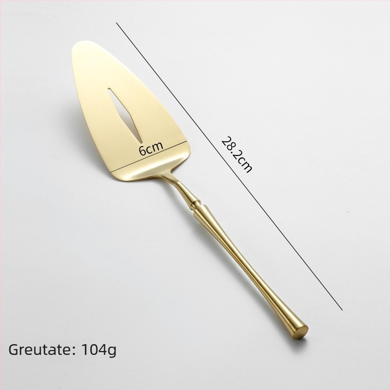 Lopată triunghiulară pentru tort, oțel inoxidabil 304, polisare Hemp Wheel, stil modern minimalist, culoare solidă