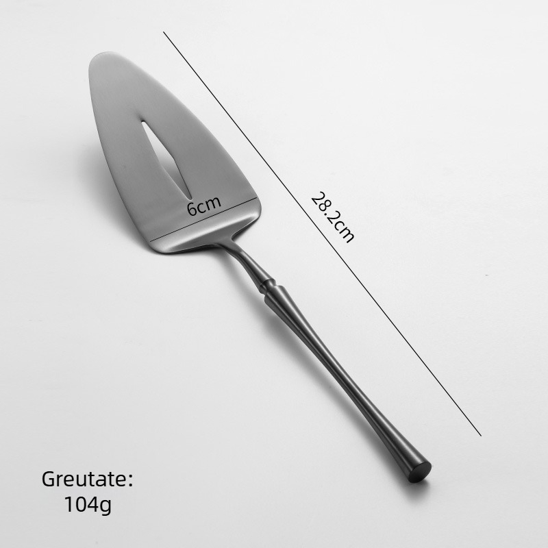 Lopată triunghiulară pentru tort, oțel inoxidabil 304, polisare Hemp Wheel, stil modern minimalist, culoare solidă