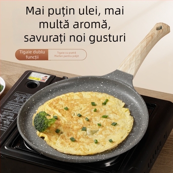 Tigaie din aliaj de aluminiu, antiaderentă — Tigaie multifuncțională pentru grătar, clătite și pizza (Modelul 202428, 1,7 kg)
