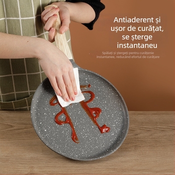 Tigaie din aliaj de aluminiu, antiaderentă — Tigaie multifuncțională pentru grătar, clătite și pizza (Modelul 202428, 1,7 kg)
