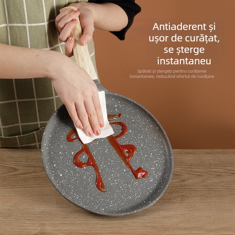 Tigaie din aliaj de aluminiu, antiaderentă — Tigaie multifuncțională pentru grătar, clătite și pizza (Modelul 202428, 1,7 kg)