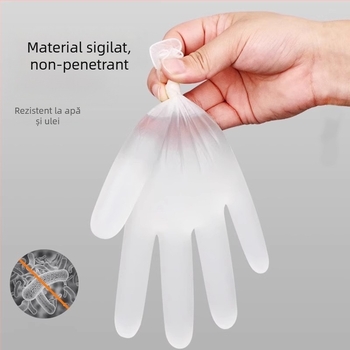 Mănuși de unică folosință din PVC pentru salonul de înfrumusețare - impermeabile, potrivite pentru masaj și tatuaje, uz profesional și de acasă