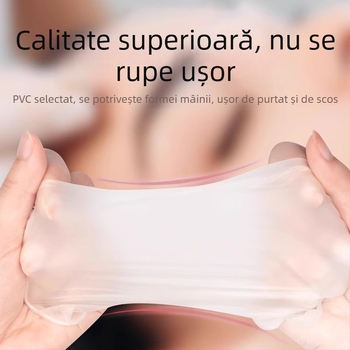 Mănuși de unică folosință din PVC pentru salonul de înfrumusețare - impermeabile, potrivite pentru masaj și tatuaje, uz profesional și de acasă