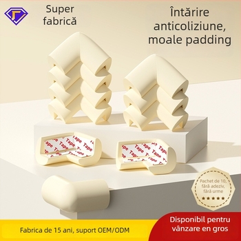 Protectoare de colț din spumă, fără adeziv, Father Shield, pentru mese și paturi ale copiilor, formă unghi drept, pachet de 100 bucăți