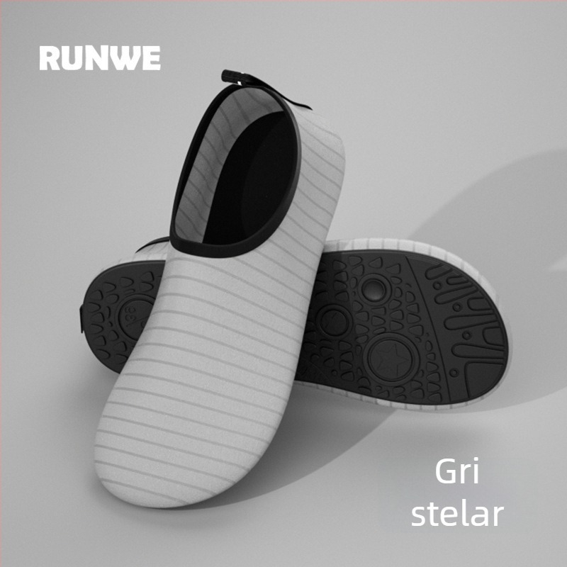 Pantofi pentru fitness interior – talpă moale, ușoare, antiderapante, model în dungi, potriviți pentru dans și antrenament acasă (Talpa: cauciuc natural; Partea superioară: bumbac; Interior: bumbac; Înălțime gleznă: joasă)