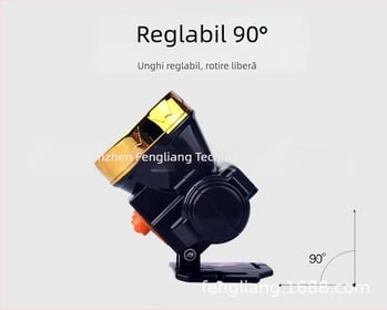 Lampa frontală LED, 10W, baterie 1800mAh, încărcare manuală, rază 200–500 m