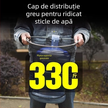 Set telescopic din oțel inoxidabil pentru plasă de pescuit, ultra-robust, cu cap de plasă DSHAJDI02