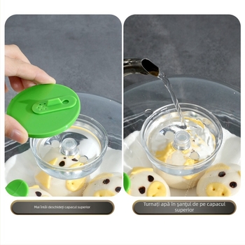 Capac de microunde antipicurare, din plastic rezistent la temperaturi înalte, stil modern minimalist, marcă Early zen