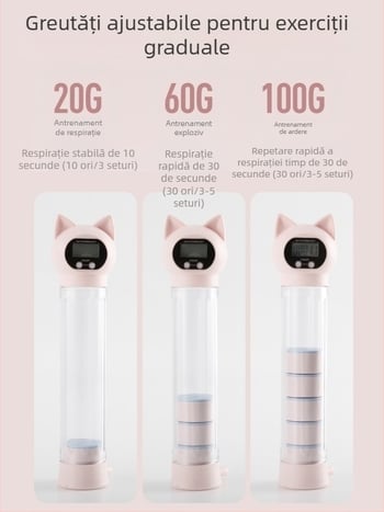 Nuopusi gantere reglabilă pentru antrenament respirator, fitness acasă, ABS construcție, model 025A, antrenor pentru abdomen și capacitatea pulmonară