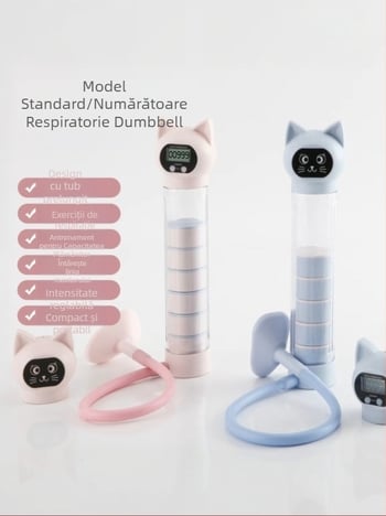 Nuopusi gantere reglabilă pentru antrenament respirator, fitness acasă, ABS construcție, model 025A, antrenor pentru abdomen și capacitatea pulmonară