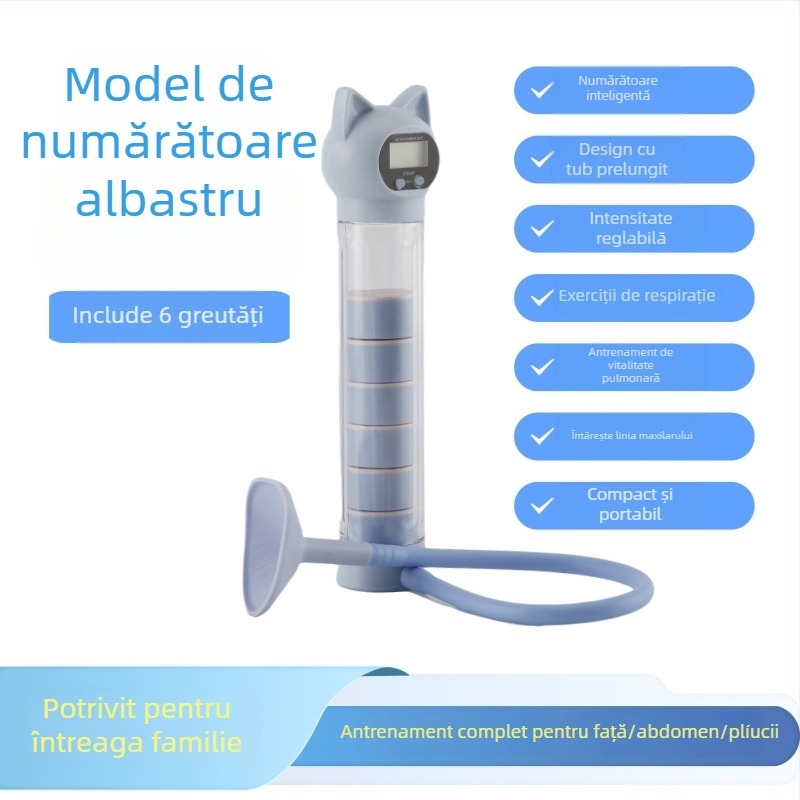 Nuopusi gantere reglabilă pentru antrenament respirator, fitness acasă, ABS construcție, model 025A, antrenor pentru abdomen și capacitatea pulmonară