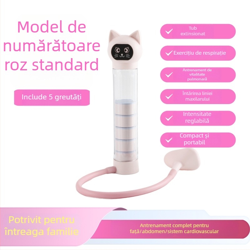 Nuopusi gantere reglabilă pentru antrenament respirator, fitness acasă, ABS construcție, model 025A, antrenor pentru abdomen și capacitatea pulmonară