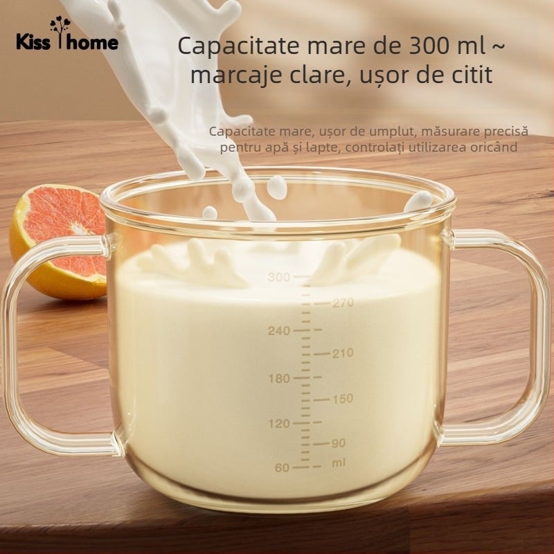 Pahar de lapte pentru copii cu pai, stil desen animat, rezistent la căderi, pahar de învățare pentru băut direct, 1+ ani, PP