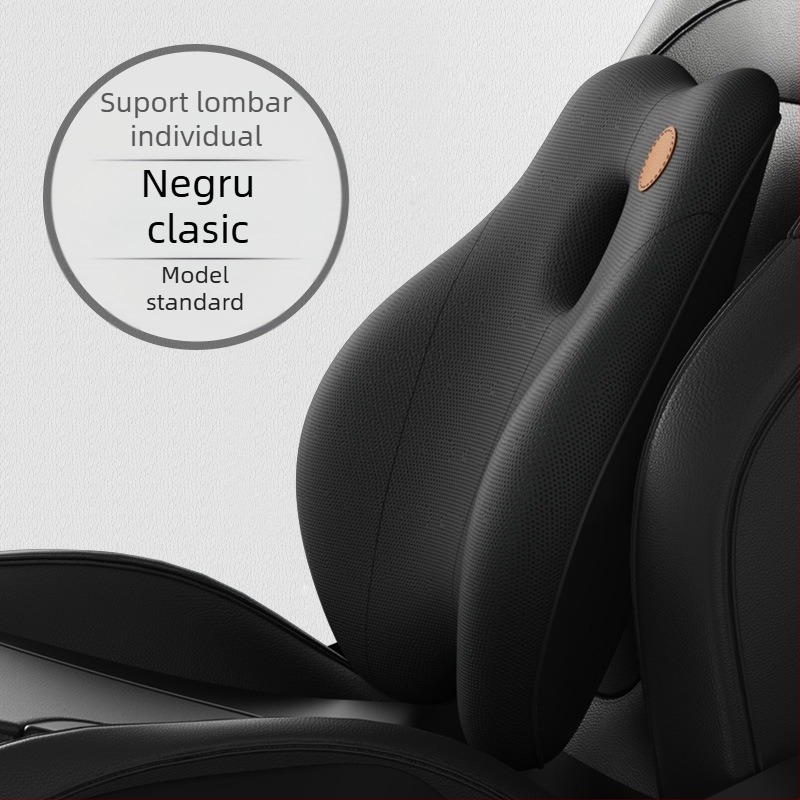 Perne de sprijin lombar auto cu tetieră, spumă cu memorie, stil Nordic, pentru toate anotimpurile, compatibilă cu majoritatea mașinilor