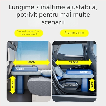 Jiashu Pat gonflabil pentru bebeluși și copii — pat de călătorie portabil cu suprafață catifelată, 0.25 kg, sarcină maximă 140 kg