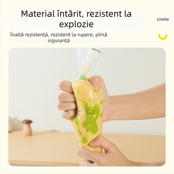 Set de pungă de decorare pentru creme, de unică folosință, din PE, cu duze de decorare, ambalaj cutie, pentru decorare, cofetărie și umplere