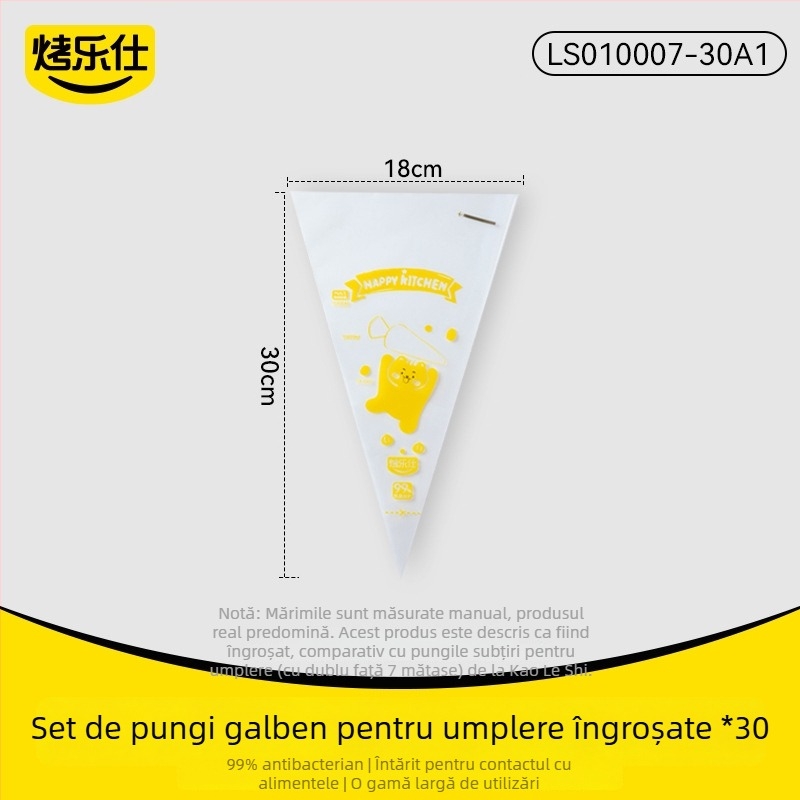 Set de pungă de decorare pentru creme, de unică folosință, din PE, cu duze de decorare, ambalaj cutie, pentru decorare, cofetărie și umplere