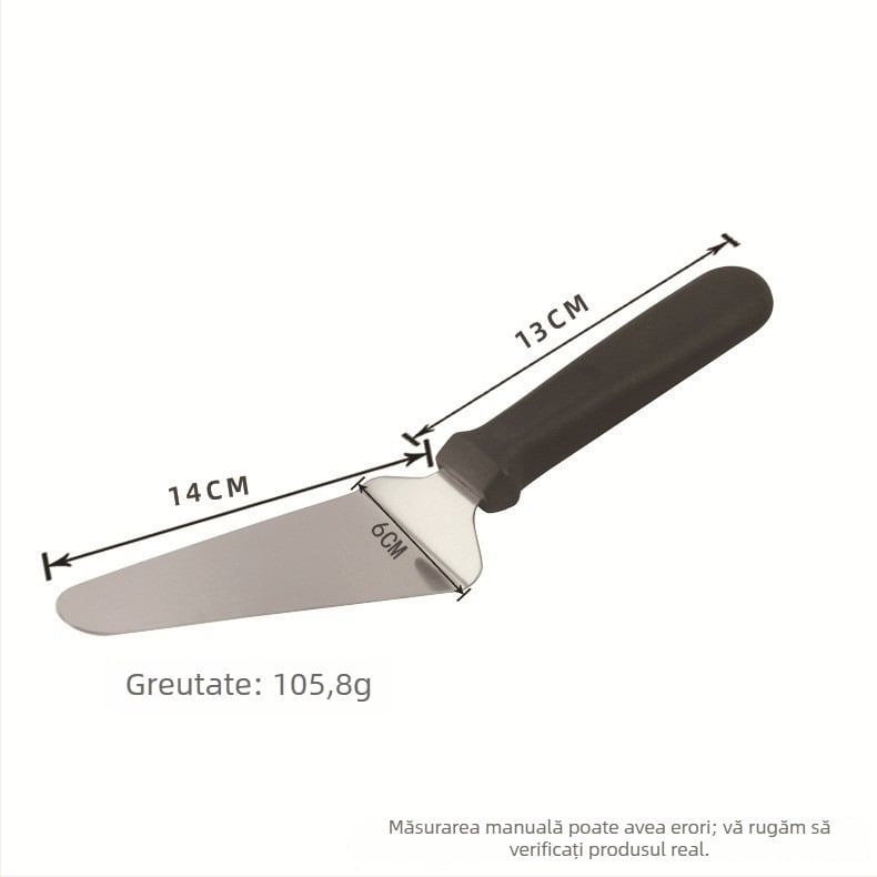 Jane Meichen Set de unelte pentru pizza: cuțit de pizza și spatulă de pizza, oțel inoxidabil, formă neregulată, set de patiserie