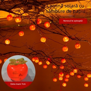 Lanteră solară Persimmon, IP65, 3.6W, control prin telecomandă sau buton, alimentare solară DC, certificat CE