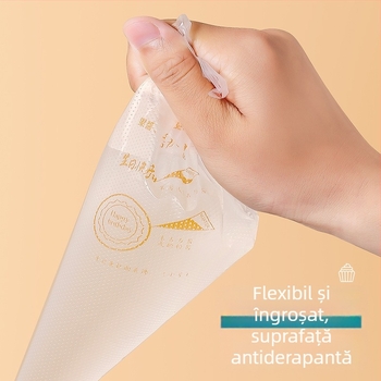 Jijia Set Duze Patiserie — de unică folosință, sac decorare din PE plastic + oțel inoxidabil, pentru creme, prăjituri și furseuri