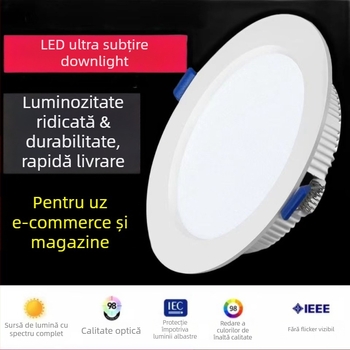 Downlight LED încastrat, 3W, 220V, montaj ascuns, carcasă din aluminiu