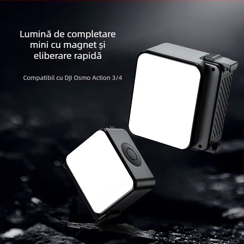 Lumină LED pentru Vlog – DJI Fill Light, Încărcare rapidă Type-C, detașare magnetică, temperatură de culoare în trei nuanțe, putere sub 10W