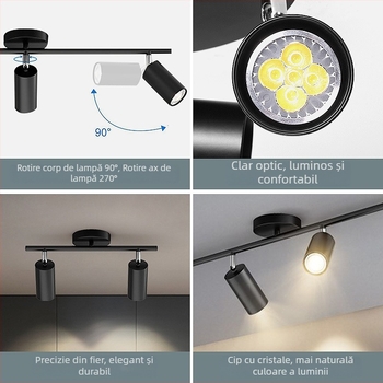 Lampa LED cilindrică pentru tavan – CRI ≥90, 85-265V, Model C027, Certificare CE