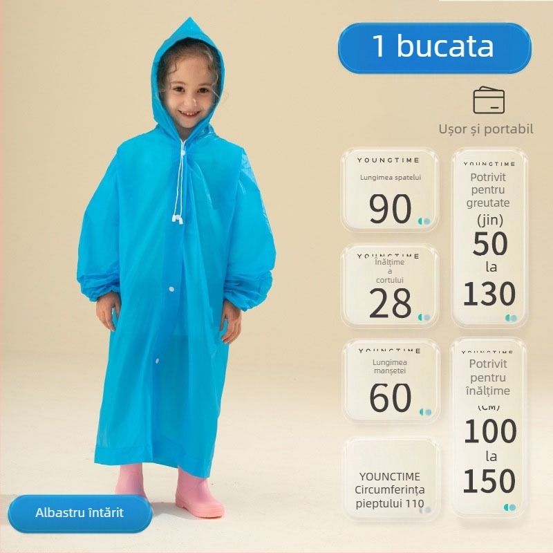 Poncho pentru copii din EVA, material îngroșat, pentru o persoană