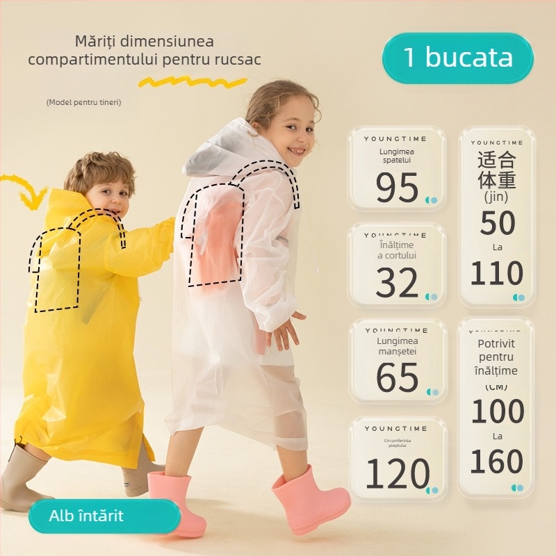 Poncho pentru copii din EVA, material îngroșat, pentru o persoană