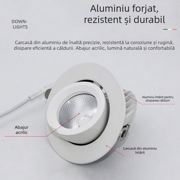 Spot LED în formă de nas de elefant, încastrat, extensibil, 220V, carcasă din aluminiu, model 812, iluminare pentru perete în vitrine de haine, acoperire 5 m²