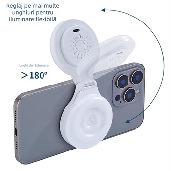 Lumină de fill pentru live streaming cu suport AZX-011 – sub 10W, 3,7V, Trei temperaturi de culoare