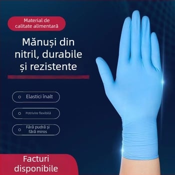 Mănuși nitril de unică folosință pentru întreținere industrială – rezistente la ulei, impermeabile, rezistente la acizi și alcalii